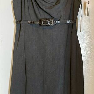 NEW Calvin Klein office sheath dress, size 8, charcoal gray